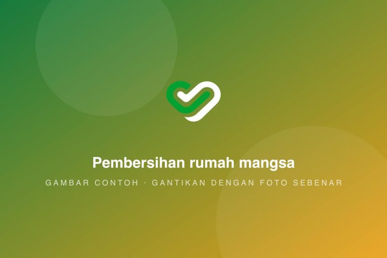 Pembersihan rumah mangsa (gambar contoh)